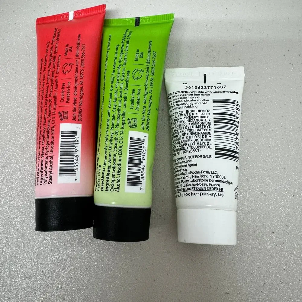 Travel size skincare bundle Lotion and face wash New